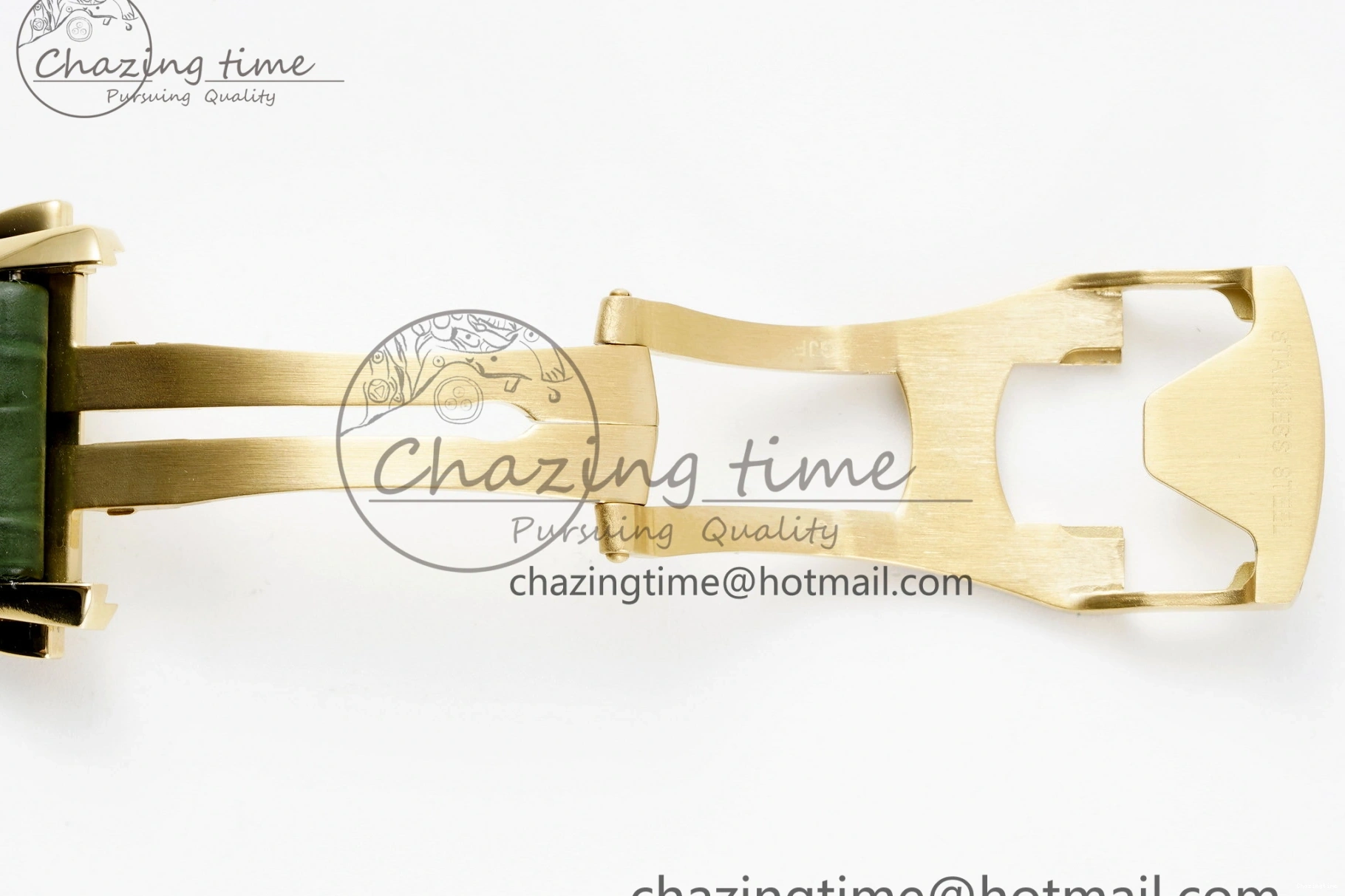 0404 Speedmaster Moonwatch in Moonshine Gold YG RMF Best Edition Green Dial on Green Leather Strap Manual Chrono EasyCare 7832